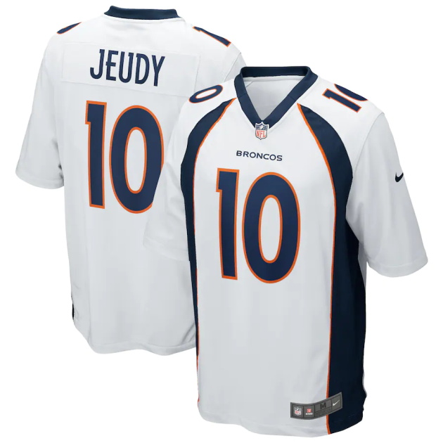 mens nike jerry jeudy white denver broncos game jersey